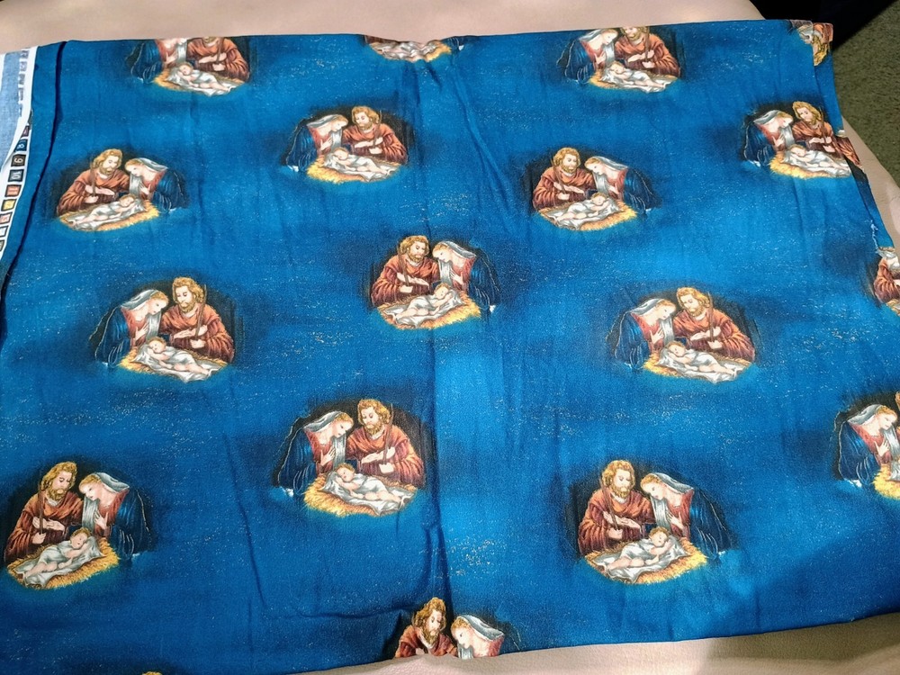 Cranston Early VIP Nativity Christmas Fabric 100% Cotton 2006 44″ X 108″