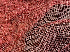 Neon Pink Crystal rhinestone 4way stretch mesh fabric 48” width sold by the yard