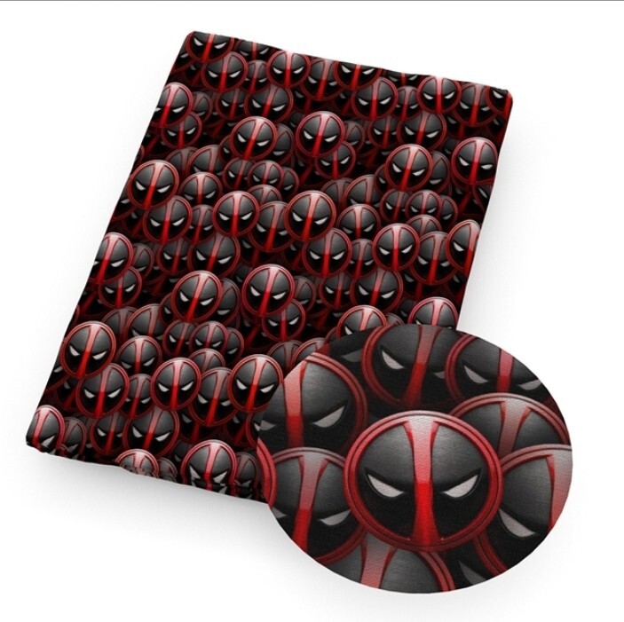 Character cartoon Superhero Polyester Cotton blend fabric 20×55″ 1078757