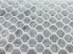 GP & J Baker Geometric Cut Velvet Fabric- Swanbourne / Blue 1.0 yd BF10879-660