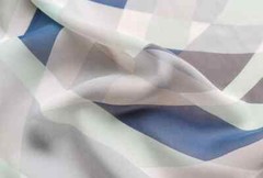 55”Wide By Yard Natural Mulberry Silk Georgette Chiffon Fabric Geometric Design