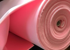Pink Sew foam Upholstery first quality 1/4″ craft W/Scrim Back 55″wide x60″ long