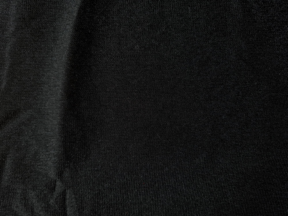 BLACK SILVER SHINY METALLIC SHEER SLIGHT STRETCH POLYESTER FABRIC 36X50″ REMNANT