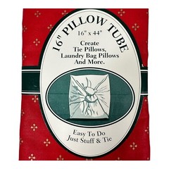Hirschberg Tie Pillow Tube Pleated Trim Christmas Holiday Craft Kit Red Gold VTG