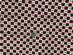 FAT QTR 18×22 OR YARDAGE VTG FABRIC TRADITIONS CHRISTMAS HOLLY/CHEX combine ship