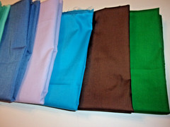 7 YDS OF SOLID COTTON QUIILTING, SEWING, CRAFTING FABRIC (1 YD EA) 7 YDS