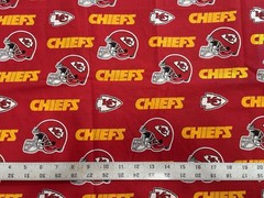RARE NFL Licensed Sports Football Chiefs Fabric – 2.33 YDS x 59” (EXTRA WIDE)
