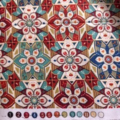 Artisan Tile Geometric Mosaic Cotton Fabric 44″x36″ Precut Yard
