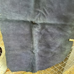 Art Handicrafts Co. 1 Suede Leather Scrap Piece Navy used Sold As Is