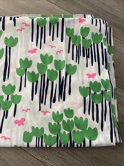 Fabric Vintage flower power mod Neon pops of Tulip flowers 1960s 60×132”