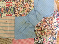 Vtg Lot of 17 Hand Sewn Bow Tie Quilt Blocks 1950-60’s -READ – Needs Laundering