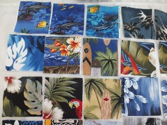 360 Hawaiian quilting cotton fabric charm pack 3.5″ squares Hawaii fish flowers