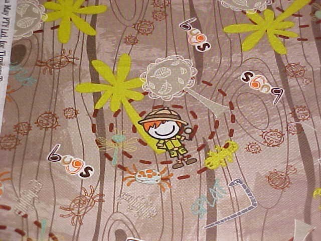 Bug Hunting Tree Bugs Kids Nature Cotton Fabric Timeless Treasures C7881 31X44