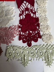 22 applique lot from dresses lace? flowers leaves junk journal scraps snippet