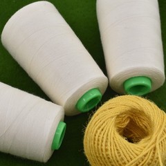 Raw White All Purpose Cotton Thread – 3 Spools, 40/2 Connecting Threads