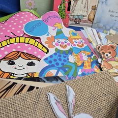 Junk Journal Lot 1Lb Ephemera Kitschy Kid Card Book Page Craft Collage Juvenile