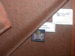 JOHNSTONS OF ELGIN 100% CASHMERE “Rusty Brown Mélange” JACKETING FABRIC = 2.0 m