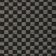 Groundworks OUTDOOR Woven Dash Squares Fabric- STROLL CHARCOAL 7 yds GWF-3785.21
