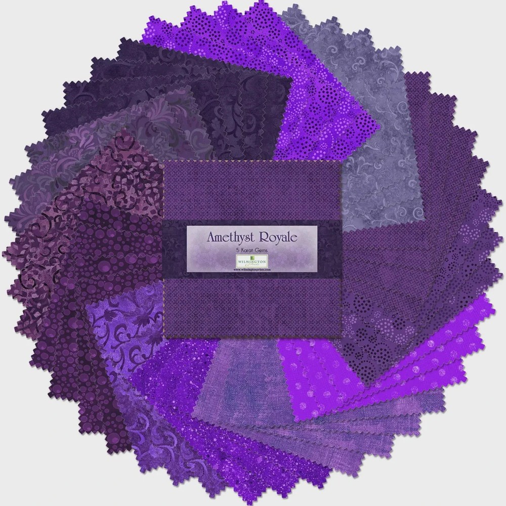 Amethyst Royale ~ 42 5″ Squares ~ Wilmington Prints ~ Shades of Purple