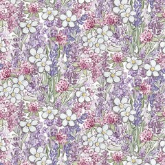 LUMIN – White Owl Textiles – Sweet Honey Bee by Chad Barrett – Packed Floral –