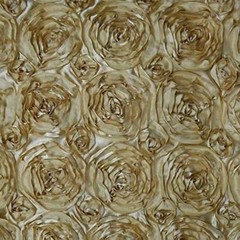 GOLD Rosette Satin Fabric – Sold By The Yard Floral Flowers Satin Decor