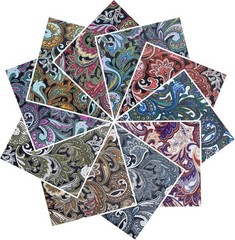 10″x 10″ 50 PCS 100% Cotton Floral Fabric Squares Bundles Quilting Supplies f…