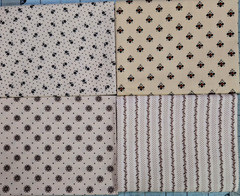 Quilt Shop Quality 16 FQs 4 Yds Cotton Fabric Civil War Repro Assorted Neutrals