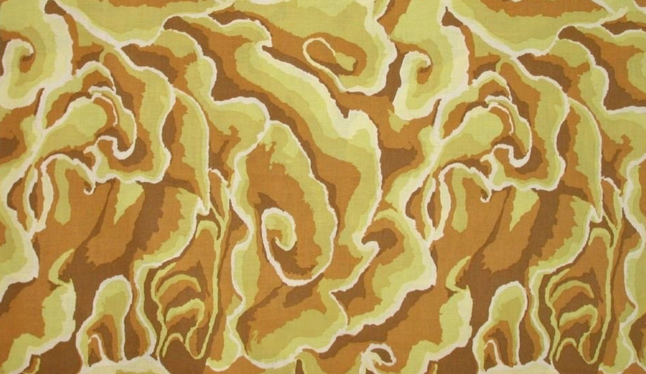 KAFFE FASSETT WOOD EAR YELLOW 1/2 yard GP 99 original issue 4 available