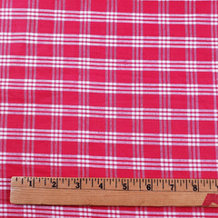 Primitive Homespun Plaid Fabric Lot Red Green 2 Pounds 3 Ounces Christmas