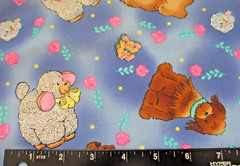 MM Fab Little Lambs Butterflies and Dogs Cotton Fabric BTY