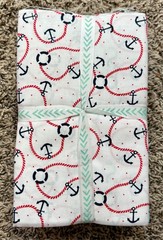 10 Yards Lily & Loom Nautical Quilt Fabric Lot Sailboats Anchors Coastal Cotton