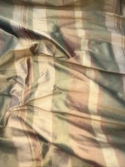 Dupioni Stripes 100% Silk Fabric 54″ Wide, By Yard (208) Sold By The Yard