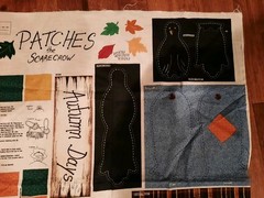 NWOT VTG PATCHES THE SCARECROW WELCOME FABRIC PANEL CUT AND SEW