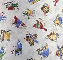 Woodsy Wonder Birds Frog Tan Cotton Fabric Wecker Frisch MMFab BTHalfY #53