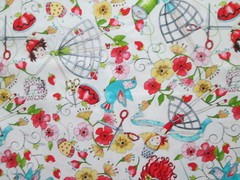 SEWING ITEMS MIRABELLE DRESS FORM SCISSORS THREAD MORE WHTE COTTON FABRIC FQ OOP