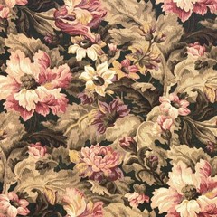 Mill Creek Vintage Floral SPRUCE Cotton Jacquard Drapery Pillow Fabric 32″ x 54″