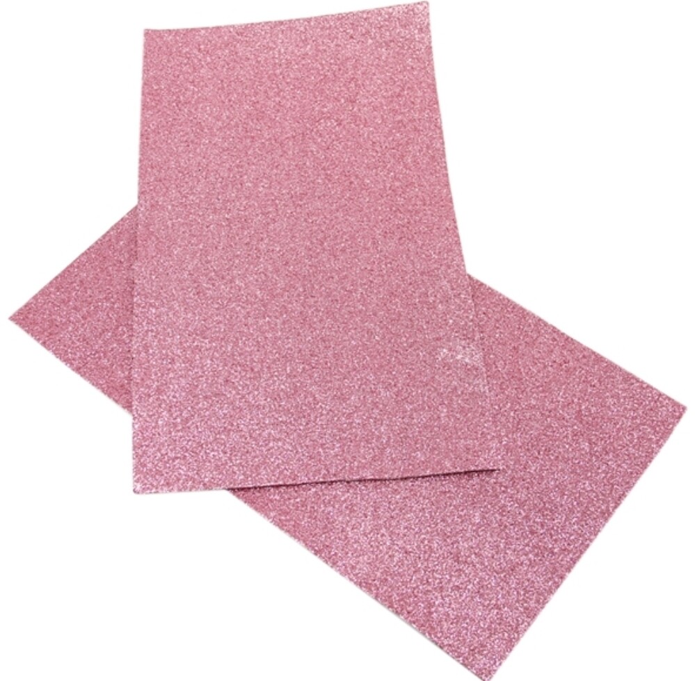 Fine Pink Glitter FAUX LEATHER SHEET 8″ X 12″ 20X34CM 1054204