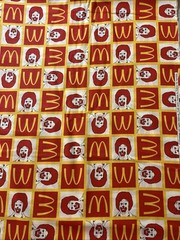 Ronald McDonald’s Rare OOP Spectrix Cotton Fabric 1/2 Yard (18 By 44”) New
