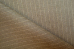 4.44 yds WOOL Fabric Luxury Super 100s Suiting 9 oz Camel Taupe stripe 160″ BTP