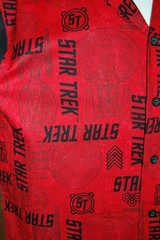 STAR TREK red/black ships cotton print Fabric-Piece #1-SOLD BY THE HALF YARD