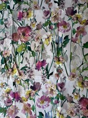 Clarke & Clarke Wild Meadow Blush Designer Fabric Remnant 24″x34″