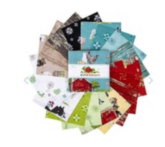 Spring Barn, RILEY BLAKE DESIGNS, 42 pcs 5″ Stacker Quilt Squares