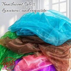 GCVOPTON 11Yd Black Organza Fabric
