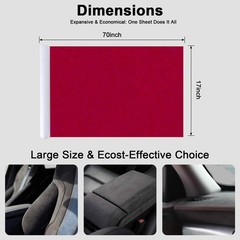 Premium Burgundy Suede Fabric Wrap – 17×70 inch Suede Wrap for Car Interior -…