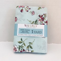 Waverly Inspirations Cotton Small Floral Ink Color Sewing Fabric 1 yard 36×44