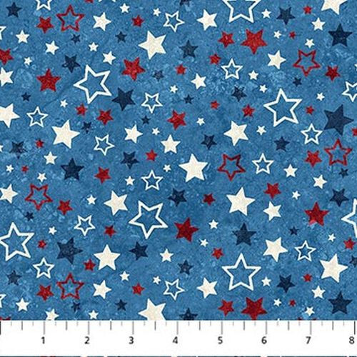 Northcott – Stars & Stripes – Multi Stars #27015-44