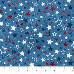 Northcott – Stars & Stripes – Multi Stars #27015-44