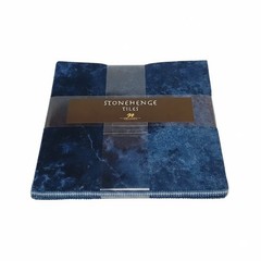 New Stonehenge Stone Tiles Blue Lakeside Northcott Fabric Layer Cake Bundle 10″