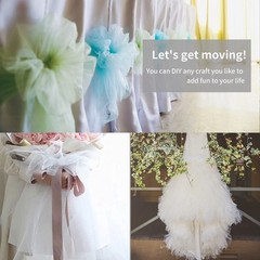 Tulle Fabric Rolls 54×20 Yards 60 ft White Wedding Baby Shower Decoration