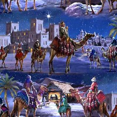 Let Us Adore Him Quilt/Pillow Panel 36 x 44in, 3 Wishes Fabric